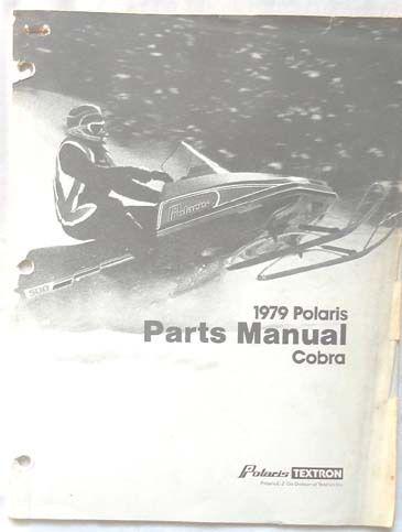 1979 polaris cobra snowmobile  parts catalog book original