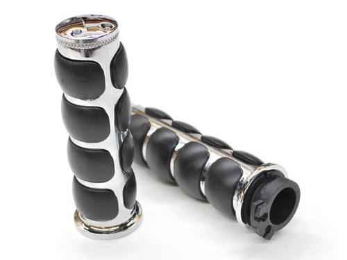 Motorcycle hand grips 1" handlebar pair for kawasaki vulcan classic limited 2000