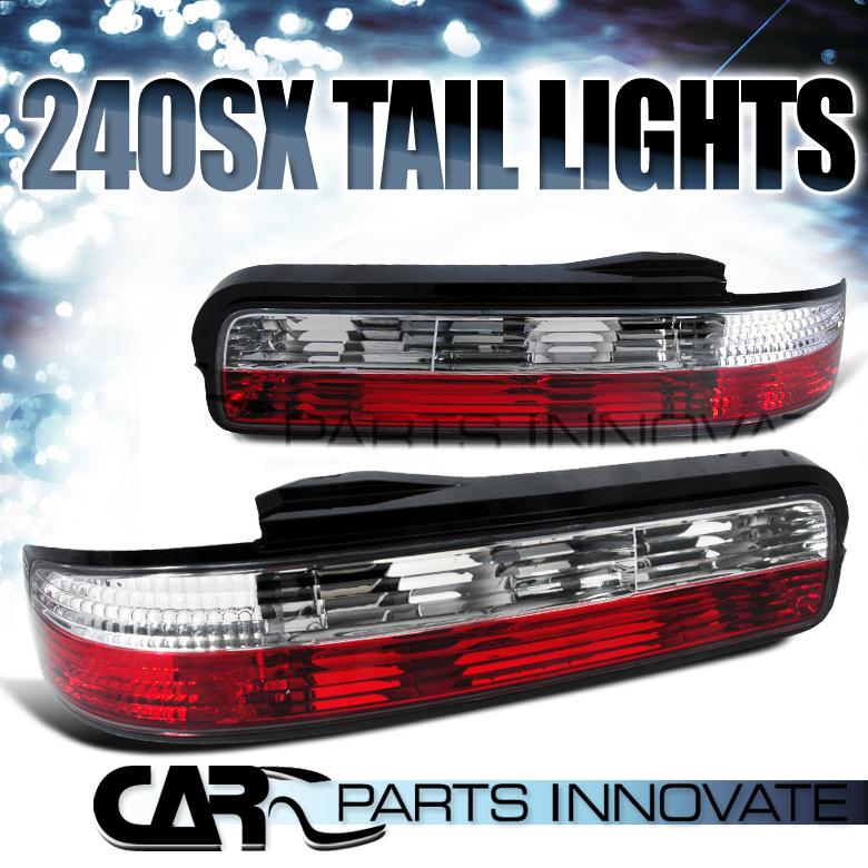 Nissan 89-94 240sx s13 coupe tail lights brake stop rear lamp red clear