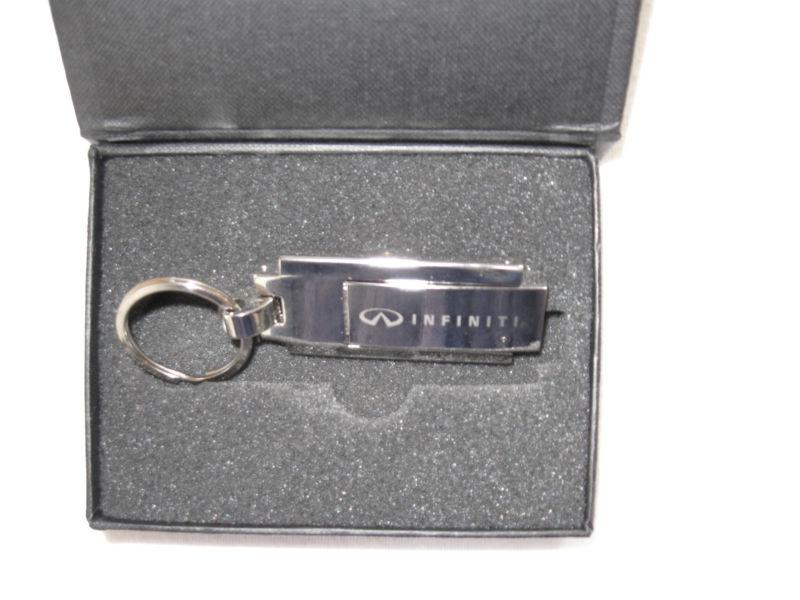 I2014 infiniti qx50 chrome keychain key fob nib