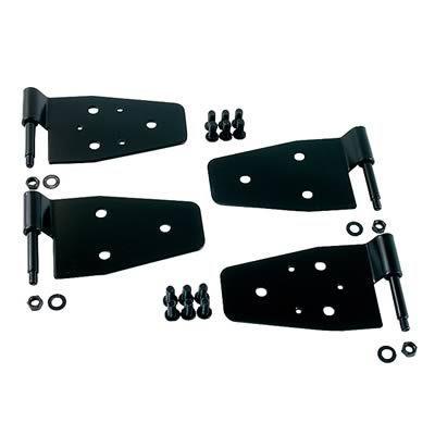 Rugged ridge 1120201 door hinges lower steel black jeep wrangler kit