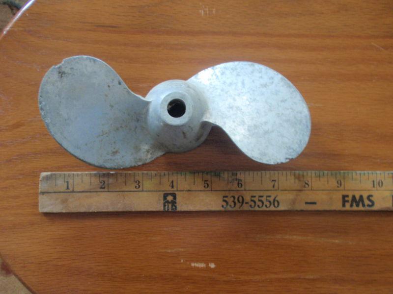 Vintage small boat motor prop propeller, aluminum