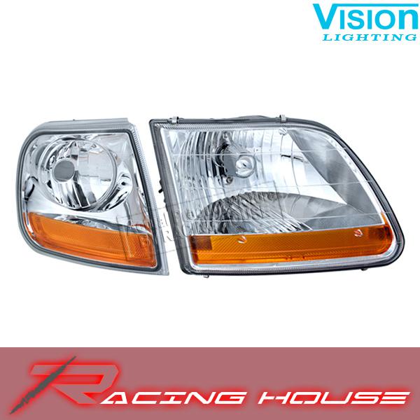 Right passenger headlight rh corner lamp 2002-03 ford f150 harley davidson