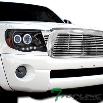 Chrome horizontal style front hood bumper grill grille abs 05-10 toyota tacoma