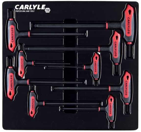 Carlyle hand tools cht lhhbs9 - hex key set, hex ball l-handle sae