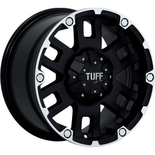 17x8 black tuff t04 wheels 6x135 6x5.5 +20 chevrolet suburban k1500 4wd astro