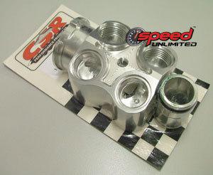 Csr 981 billet aluminum 4 to 1 coolant manifold 1-1/4"