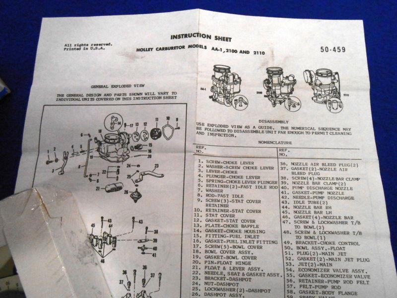 Flathead ford carburetor holley 94 #10