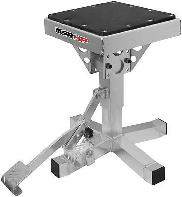 New msr pro-lift motocross/dirtbike stand aluminum, silver, 9.5" to 14.5" tall