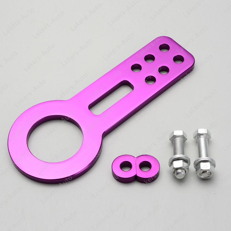 Front purple  metal cnc billet aluminum jdm tow towing hook hooks 