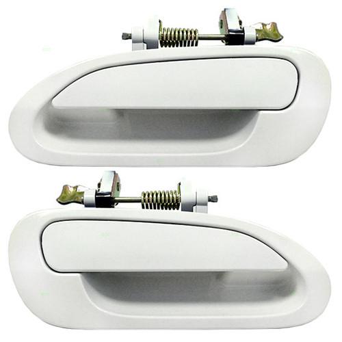 New pair set outside rear door handle taffeta white assembly 98-02 honda accord