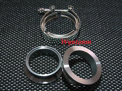 2.5" v-band mild steel ring kit turbo downpipe exhaust w/ sus 304 clamp 21/2"