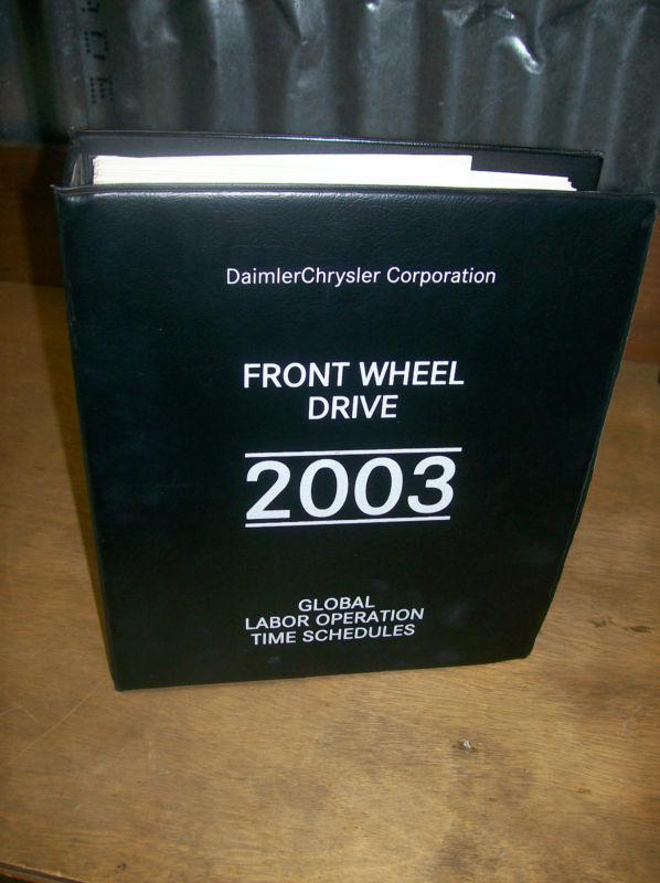 2003 daimler-chrysler front wheel drive labor operation time schedules