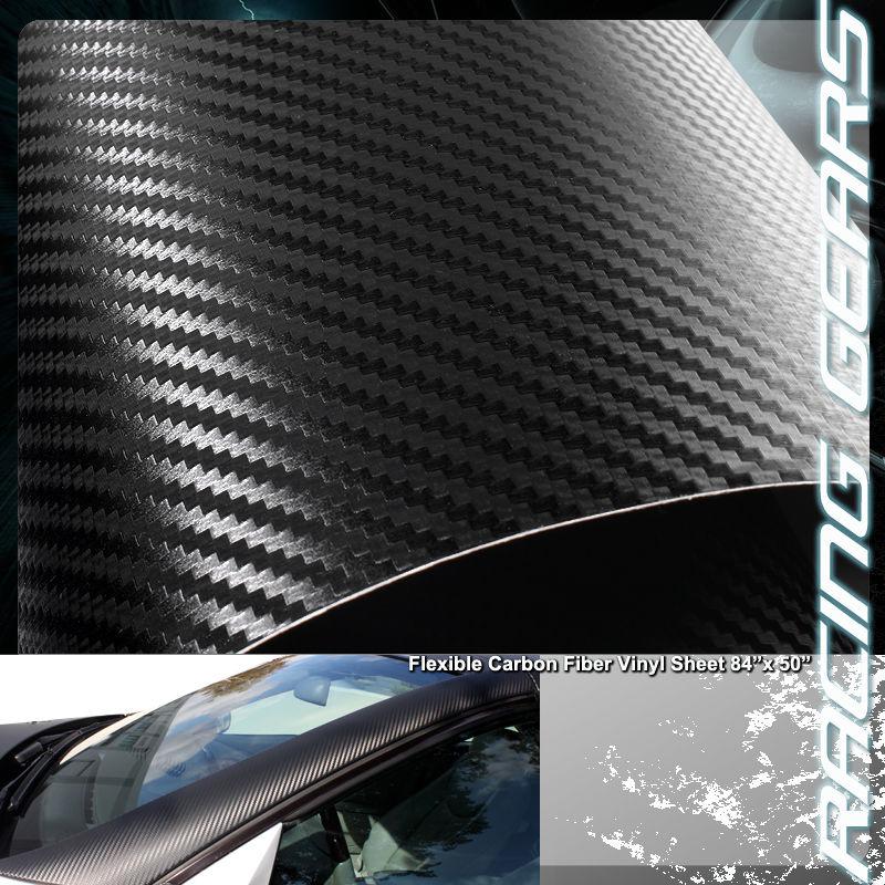 82"x50" flexible carbon fiber textured style vinyl film wrap roll sheet decal