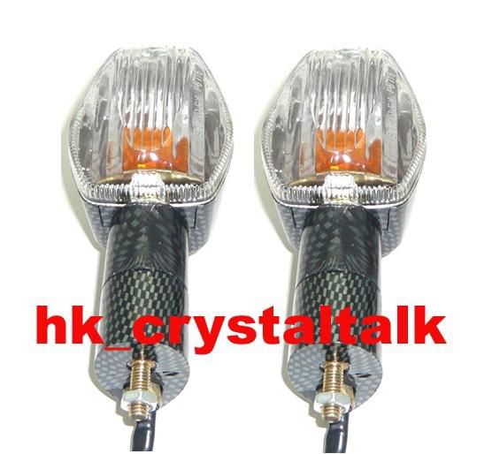 2 x carbon look turn signal light indicator bulb for honda cb1300 cb400 cbr1000