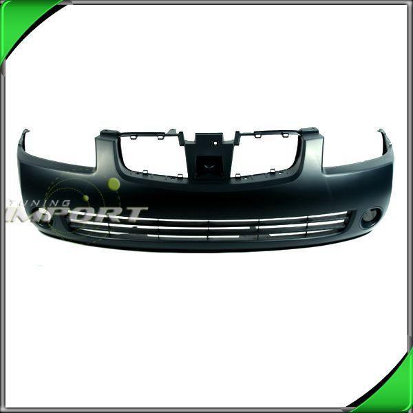 04-06 nissan sentra front bumper cover black plastic non-primed capa certified