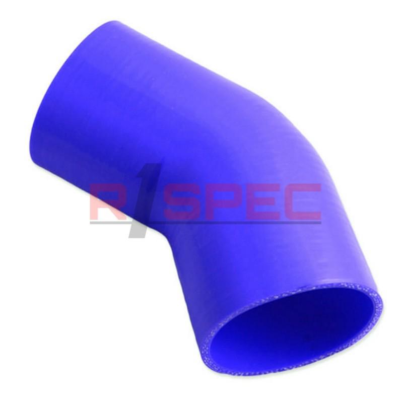 Universal blue 3.25'' 3 ply 45 degree silicone hose coupler 83mm turbo intake bl
