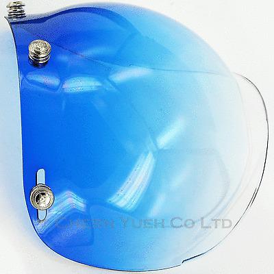 Silver sun god snaps bubble shield visor face mask uv gradation blue for helmets