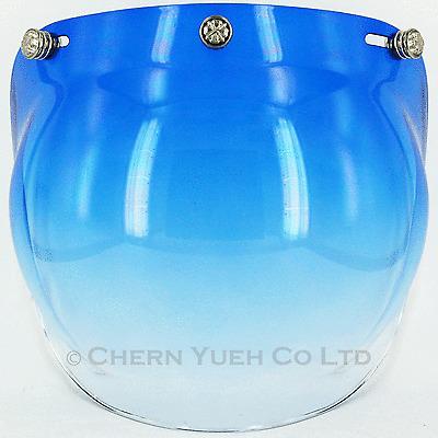 Silver four-leaf clover snaps bubble shield visor face mask uv gradation blue