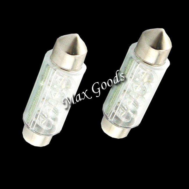 2 x white 42 mm 8 led festoon bulbs light 2212, 212-2, 214-2, 569, 578, 6413