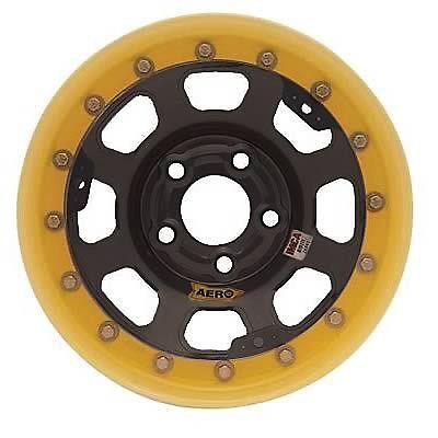 Aero 53 black roll-formed beadlock wheel 15"x8" 5x4.75" set of 4 53-184720