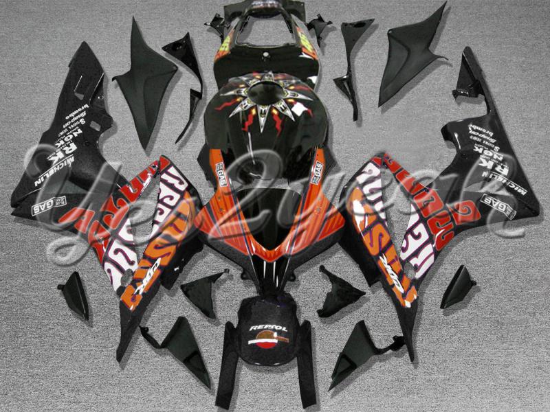 Injection molded fit 2007 2008 cbr600rr 07 08 repsol orange black fairing zn1023