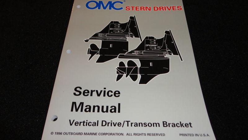 1997 omc stern drives service manual vertical drive/transom bracket #507281 boat