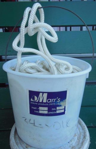 Marr&#039;s leisure 34-8018 white nylon 3/8&#034; x 150&#039; anchor boat marine rope 150ft