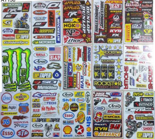 Purchase 15 sheets ATV Bike Helmet Motorcycle Stickers Decal Kit # ...