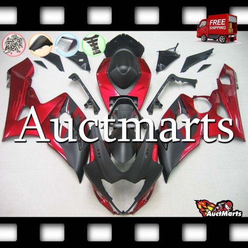 For suzuki gsx-r1000 2005-2006 05-06 fairing kit abs plastic black red 2e49 vs