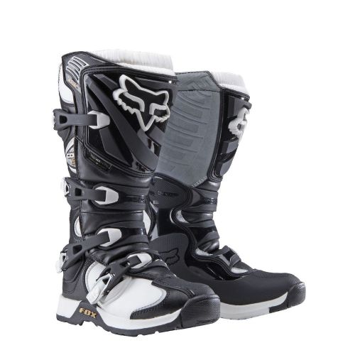 Fox racing womens black white comp 5 dirt bike boots mx atv 2015