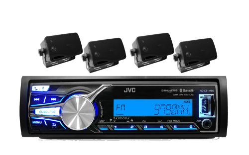 Kd-x31mbs ipod iphone usb aux input bluetooth radio+ 4 black 200w mini speakers