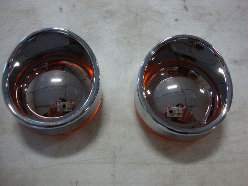 Big dog turn signal mirror amber lens pair visor w/ side marker front or rear