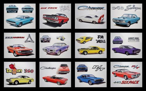 Dodge chrysler - 360 361 340 318 273 225 198 170 - 12 dealer posters art prints