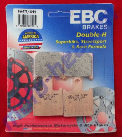 Ebc fa417/4hh front brake pads zx6-r zx600 zx 600 zx6 r &#039;07-&#039;11 kawasaki zx6r