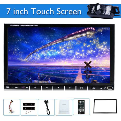 7&#039;&#039; touch screen bluetooth car dvd player double 2 din stereo ipod tv mp3+camera