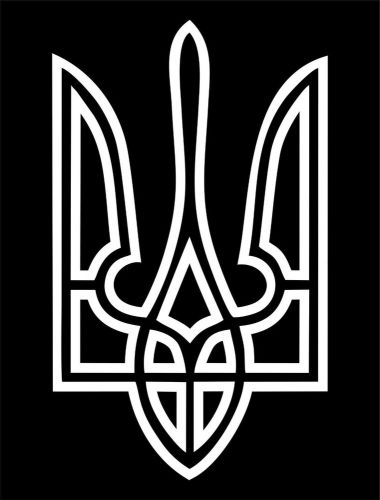 Ukraine ukrainian flag coat of arms tryzub trident vinyl car window decal sticke