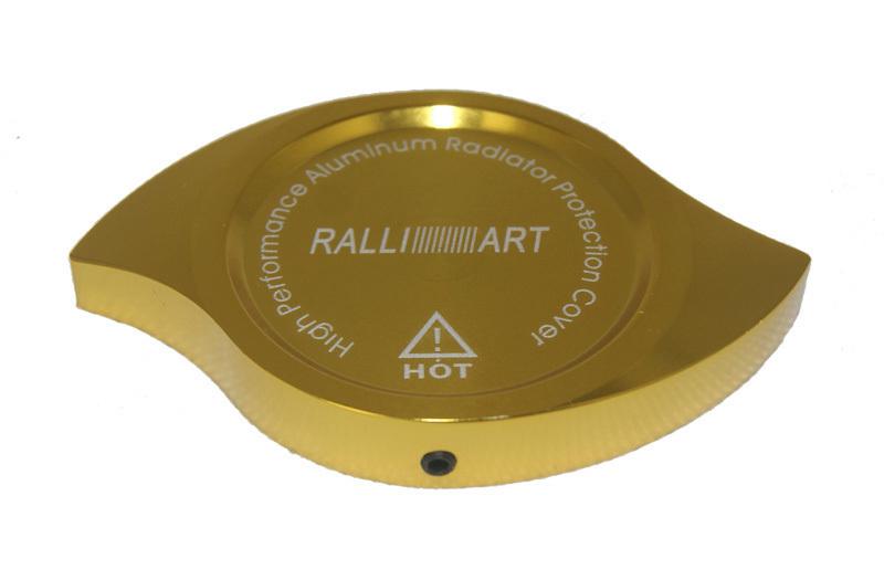 Universal ralliart billet cnc machined radiator cap cover gold for mitsubishi de