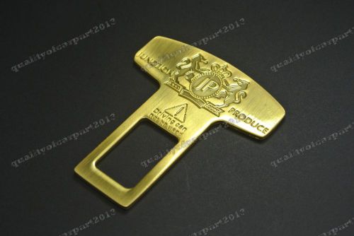 Gold jp car vehicle safety seat belt buckle insert warning alarm cancel stopper