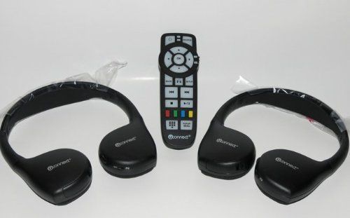 Dodge chrysler grand caravan uconnect headphones (2) &amp; dvd remote 2013 2014 -nib