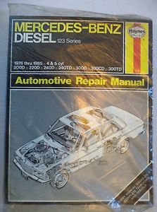 Like new~haynes repair manual book~ mercedes benz diesel 123, ~1976-85 ~ 63012