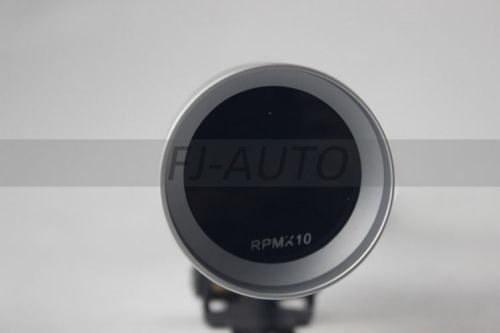 Brand new silver 37mm micro digital smoked rev counter gauge rpm tachometer