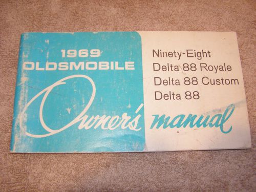 1969 oldsmobile 98 88 owners manual, clean. delmont mint inside full size toro