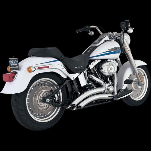 Vance & hines big radius 2-into-2 exhaust, chrome for 1986-2011 harley softail