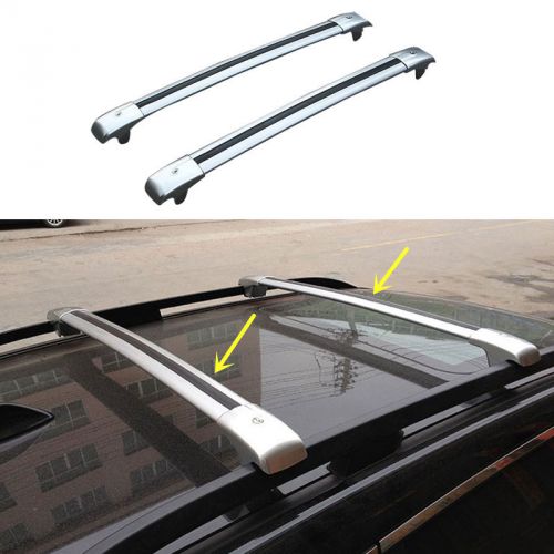 2pcs silvery aluminum cross bar roof cargo luggage rack for cadillac srx