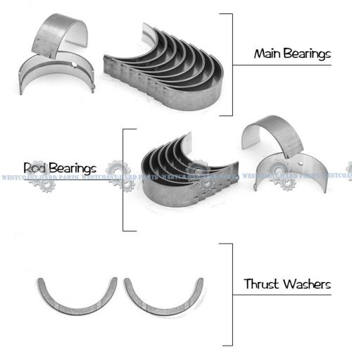 01-05 honda civic dx lx ex hx 1.7l d17a1 d17a2 d17a6 main rod engine bearings