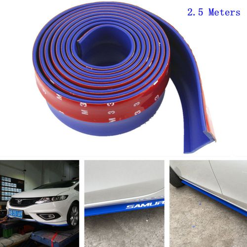 2.5m car front bumper lip splitter chin spoiler skirt rubber protector body kit