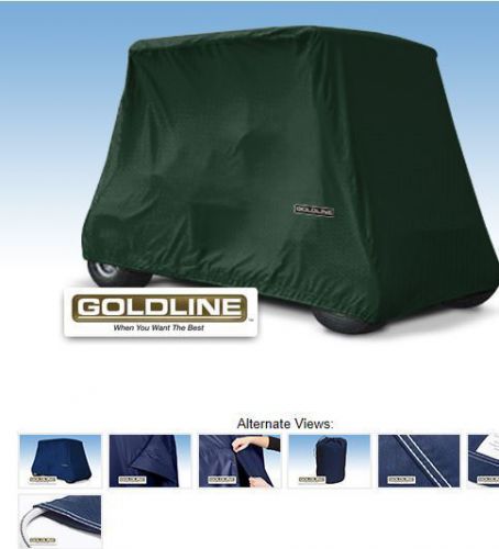 Goldline premium 4 person passenger golf car cart storage cover, hunter green