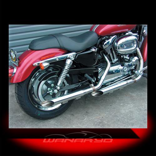 Cycle shack slip-on mufflers, slash-out for 2004-2013 harley sportster