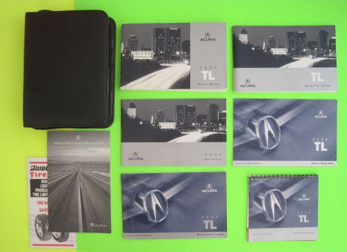 2004 acura tl factory owner&#039;s manual set w/ nav &amp; case *oem*